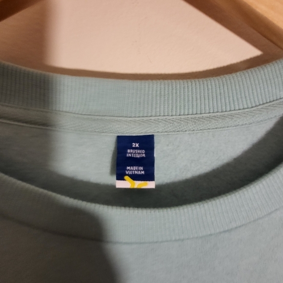 Old Navy Mint Green Good Vibes Sweatshirt 2X NWT - Picture 5 of 5